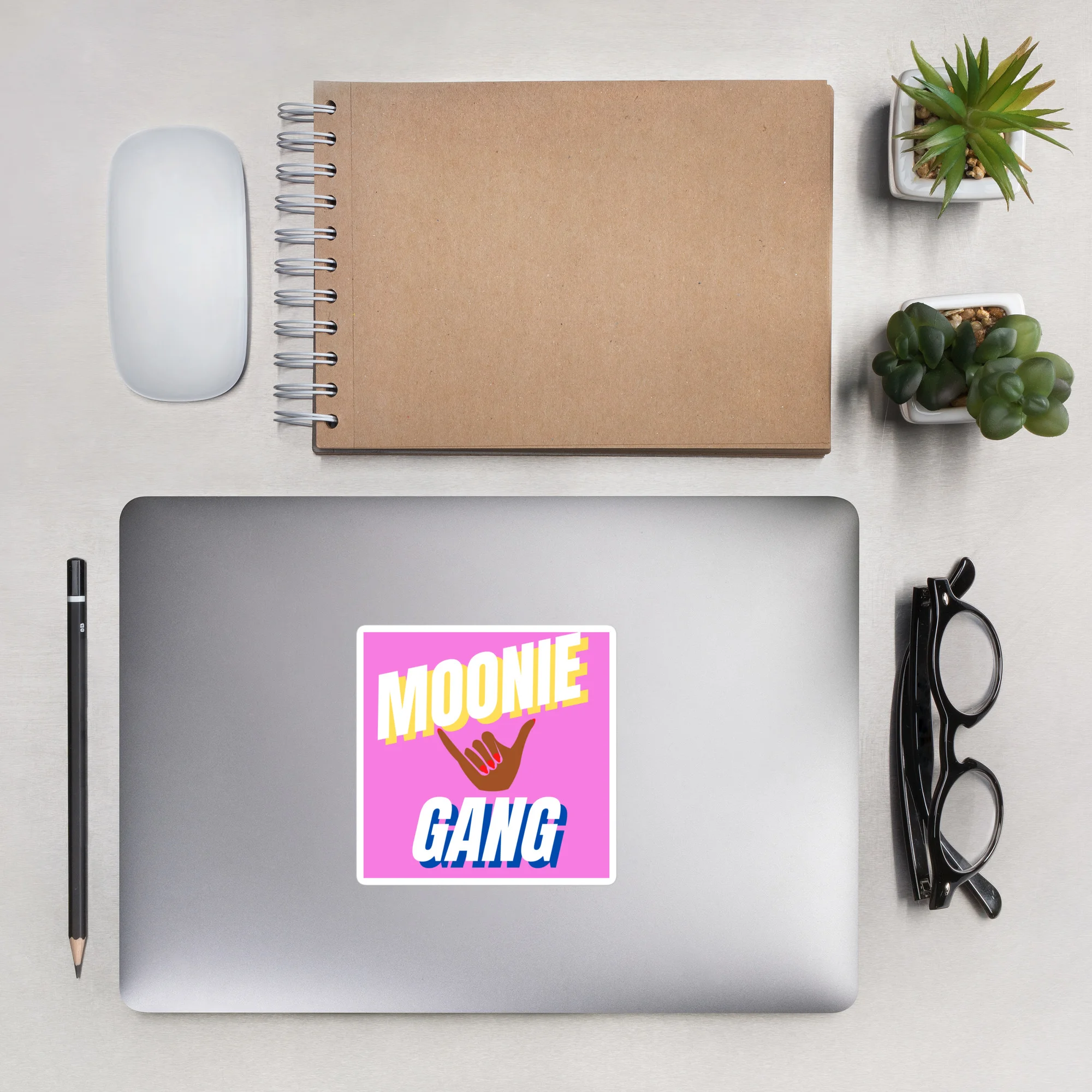 Moonie Gang Sticker (Dark Skintone) - Image 7