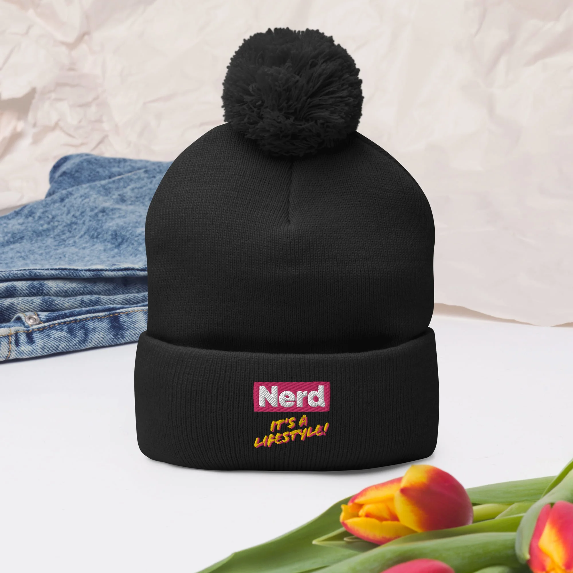 Nerd! It's A Lifestyle Beanie (Pink Lemonade) - Image 3