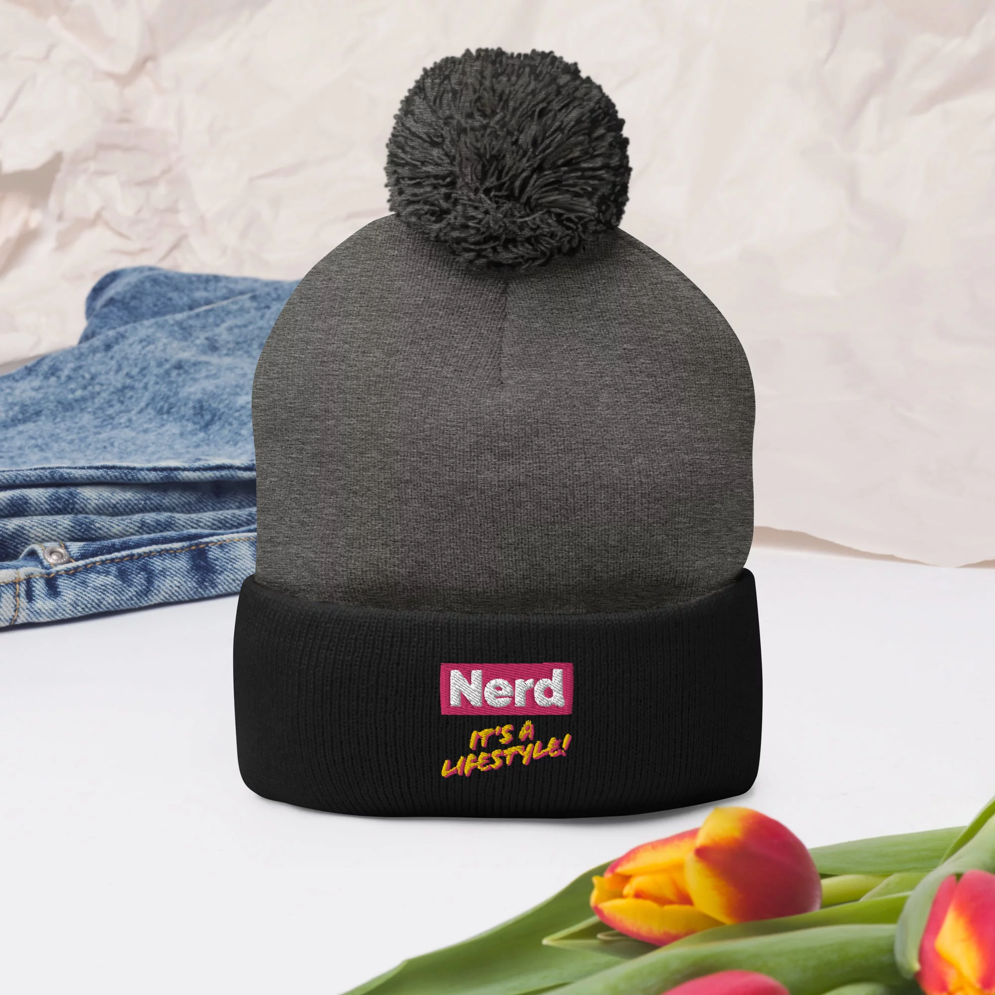 Nerd! It's A Lifestyle Beanie (Pink Lemonade) - Image 5
